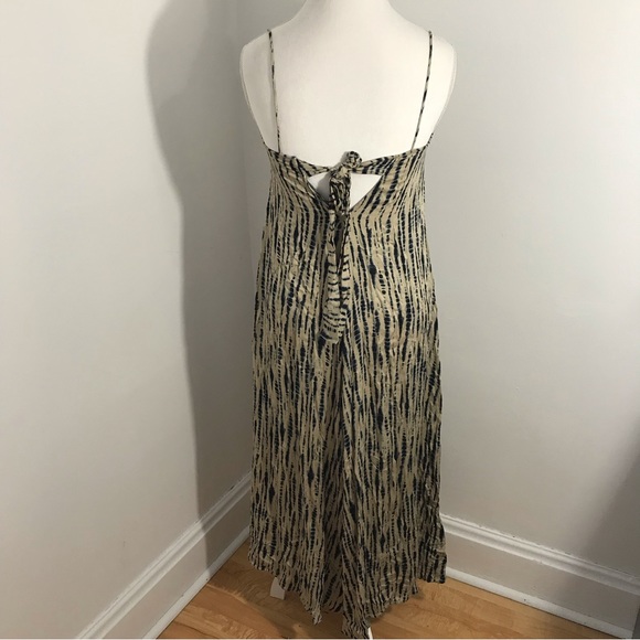 Zara Tan and Navy Stripe Summer Dress - Picture 7 of 10